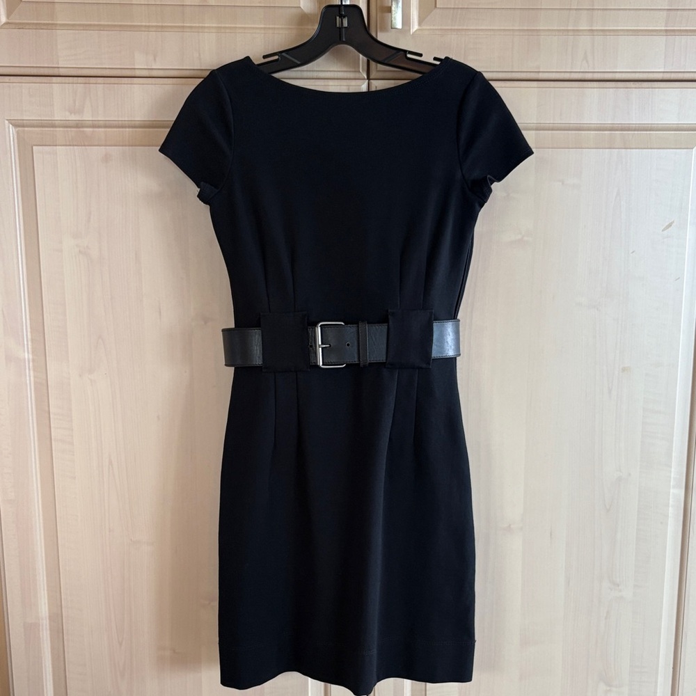 Theory Black Mini Dress with Belt
